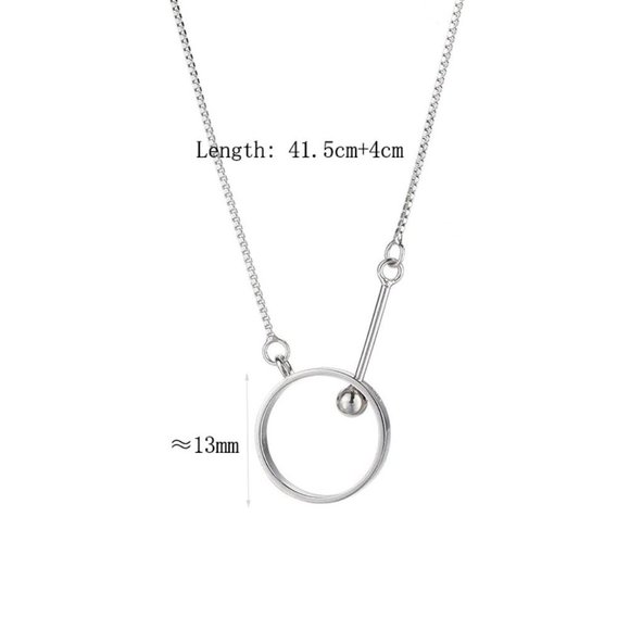 *NEW 925 Sterling Silver Circle Bead Necklace - Picture 7 of 7